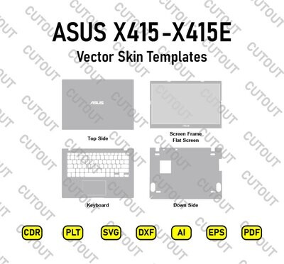 ASUS (X415-X415E) Vector Skin Cut Files (Templates)