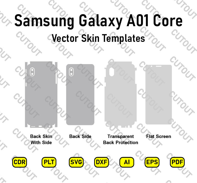 Samsung Galaxy A01 Core Vector Skin Cut Files