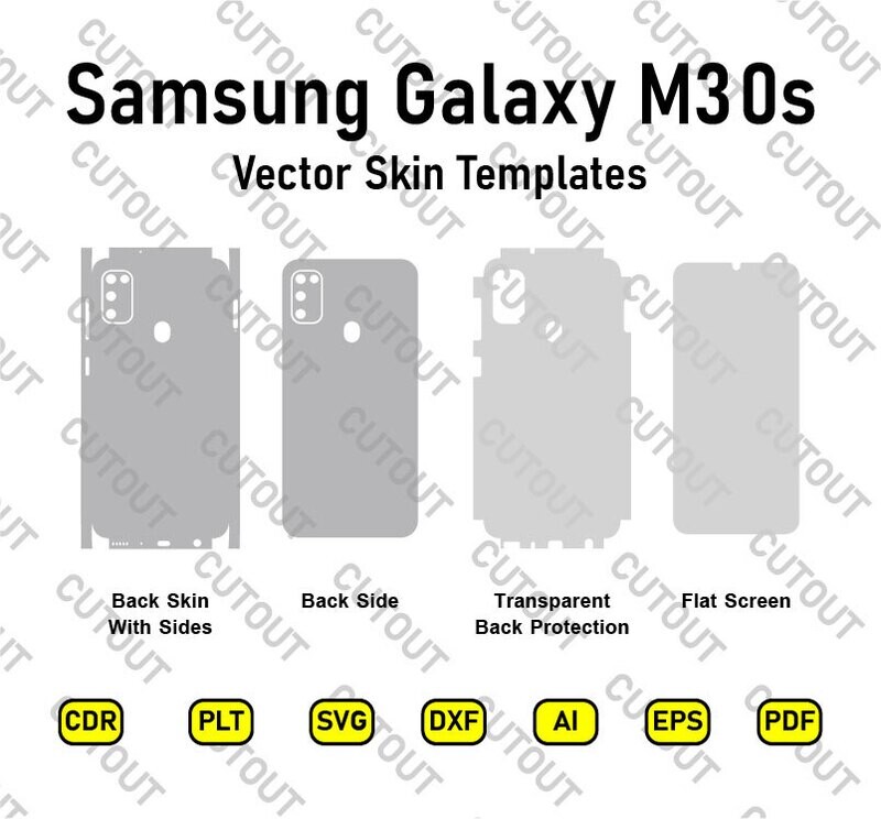 Samsung Galaxy M30s Vector Skin Cut Files