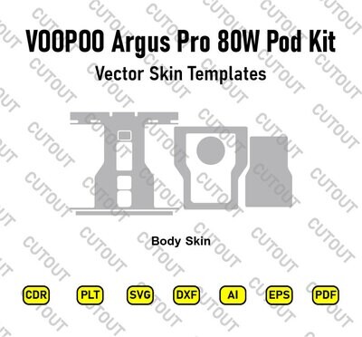 VOOPOO Argus Pro 80W Pod Kit Vector Skin Cut Files