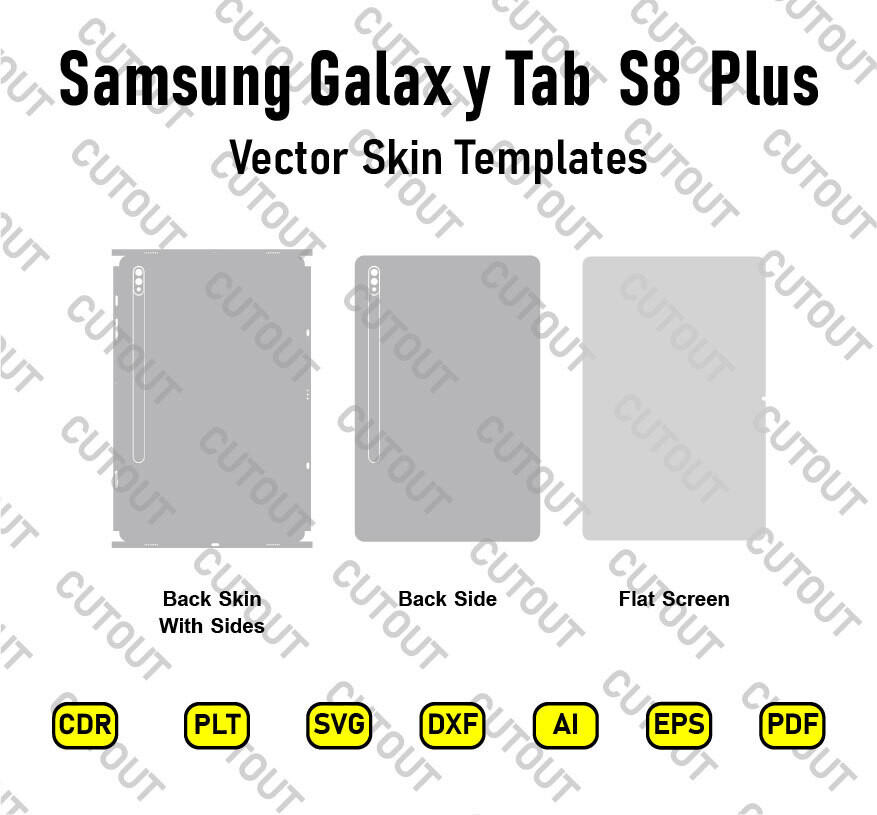 Samsung Galaxy Tab S8 Plus 2022 Vector Skin Cut Files