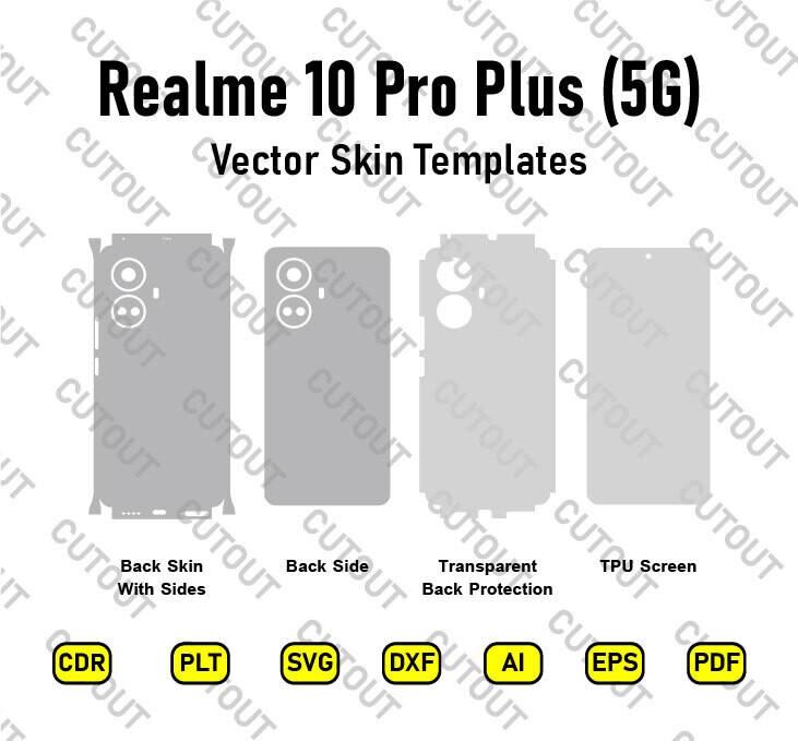 Realme 10 Pro Plus 5G Vector Skin Cut Files