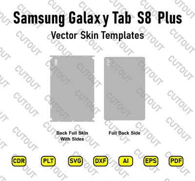 Archivos de corte de piel vectorial Samsung Galaxy Tab S8 Plus 2022
