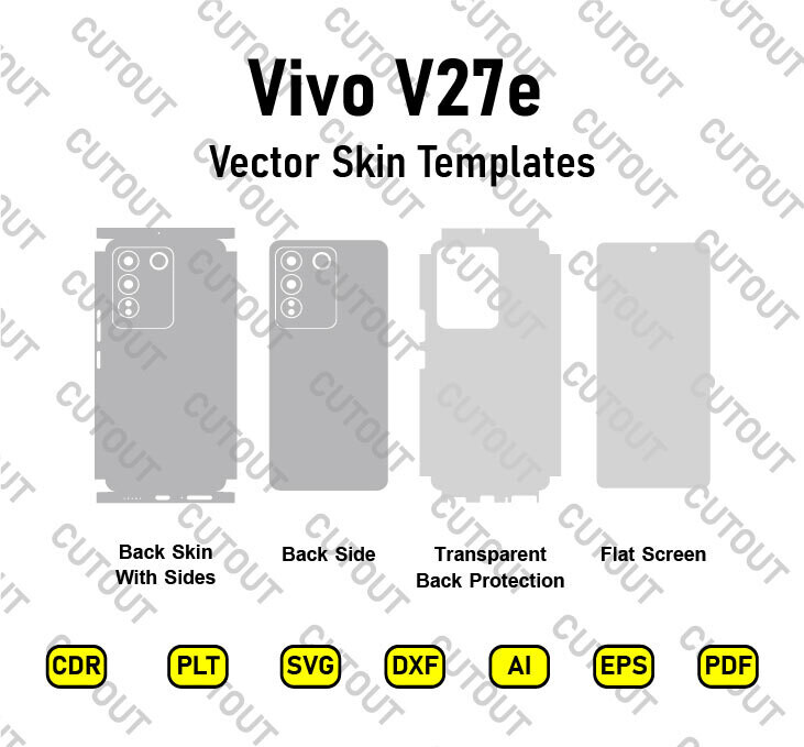 Vivo V27e Vector Skin Cut Files
