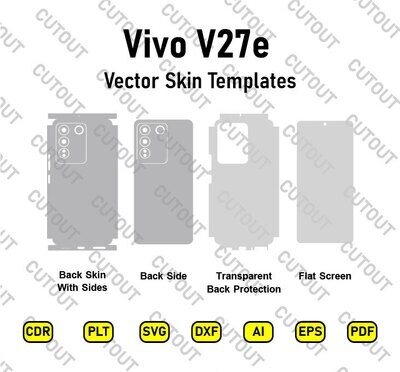 Archivos de corte de piel vectorial Vivo V27e