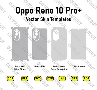 Archivos de corte de piel Oppo Reno 10 Pro+ Vector