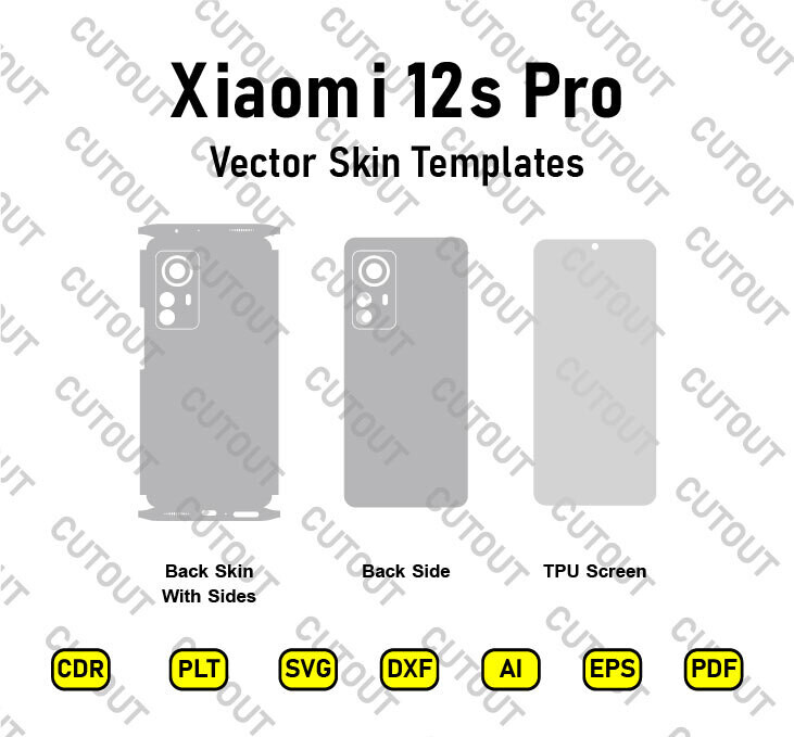 Xiaomi 12s Pro Vector Skin Cut Files
