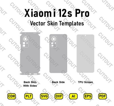 Xiaomi 12s Pro Vector Skin Cut-Dateien