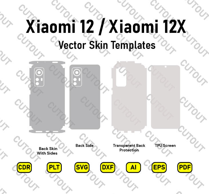 Xiaomi 12-Xiaomi 12x Vector Skin Cut Files