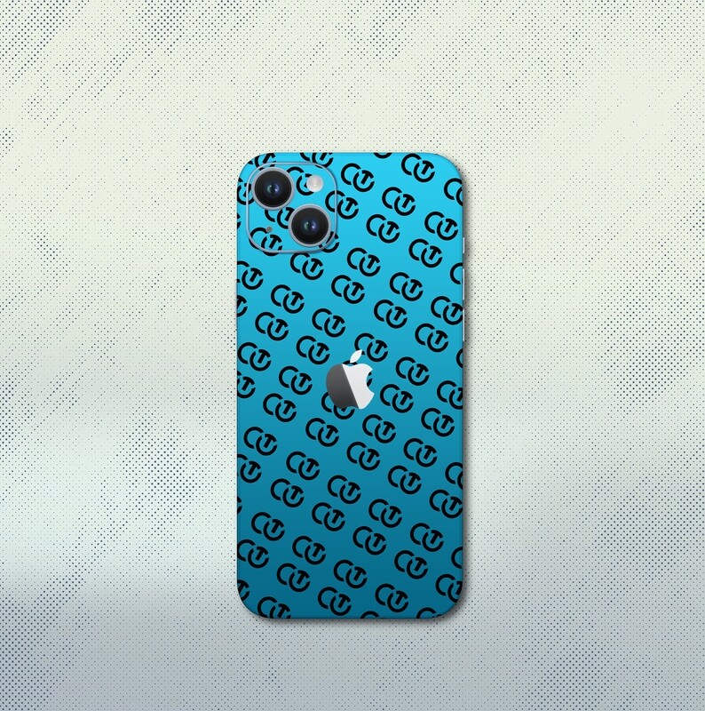 iPhone 14  Vinyl Skin PSD Mockup