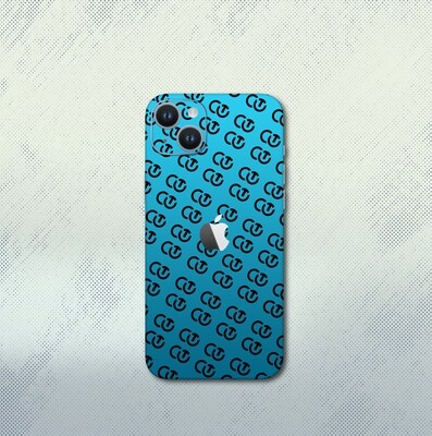 iPhone 14 Vinyl Skin PSD Mockup