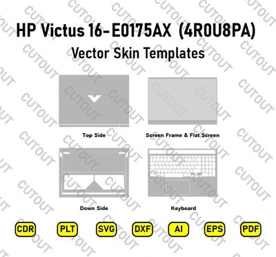 Archivos de corte de piel vectorial HP Victus 16-E0175AX