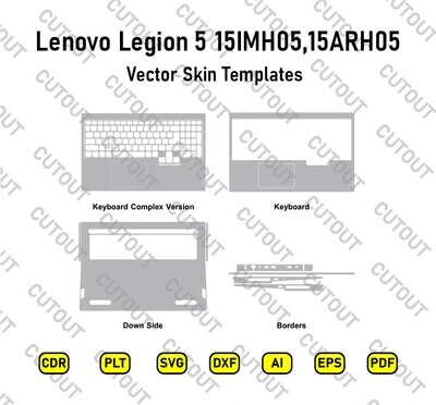 Lenovo Legion 5 15IMH05,15ARH05 Vektor-Skin-Cut-Dateien (vollständiger Schutz)