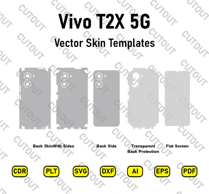 Vivo T2X 5G Vector Skin Cut Files