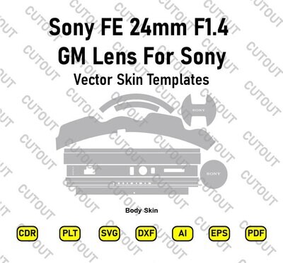 Sony FE 24mm F1.4 GM Lens Vector Skin Cut Files