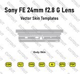 Sony FE 24mm f2.8 G Lens Vector Skin Cut Archivos