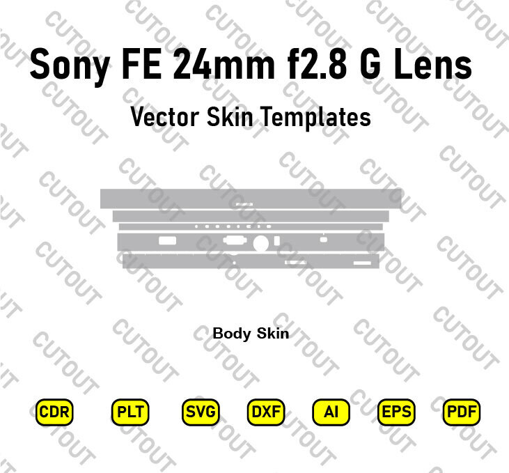 Sony FE 24mm f2.8 G Lens Vector Skin Cut Files