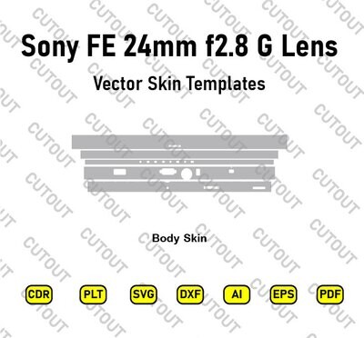 Sony FE 24mm f2.8 G Lens Vector Skin Cut Files