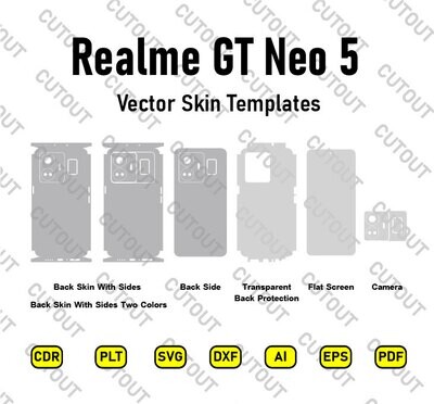 Archivos de corte de piel vectorial Realme GT Neo 5