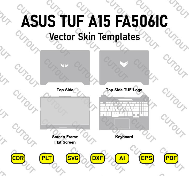 ASUS TUF A15 FA506IC Vector Skin Cut Files