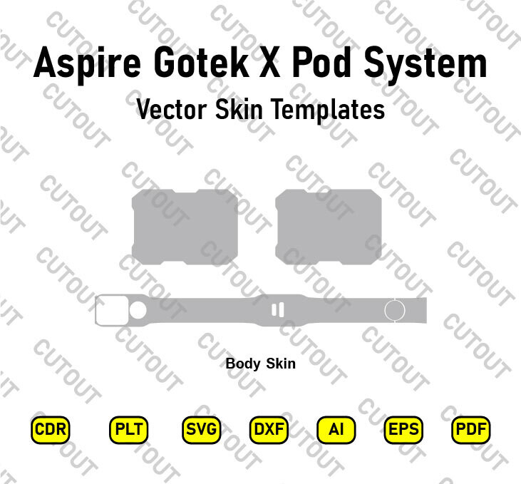 Aspire Gotek X Pod System Vector Skin Cut Files