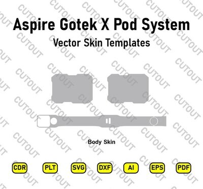 Aspire Gotek X Pod System Vector Skin Cut Files