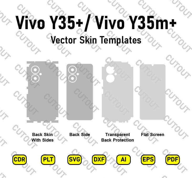 Vivo Y35+/Vivo Y35m+ Vector Skin Cut Files