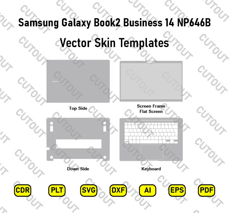 Samsung Galaxy Book 2 Business 14 NP646B (2022) Vector Skin Cut Files