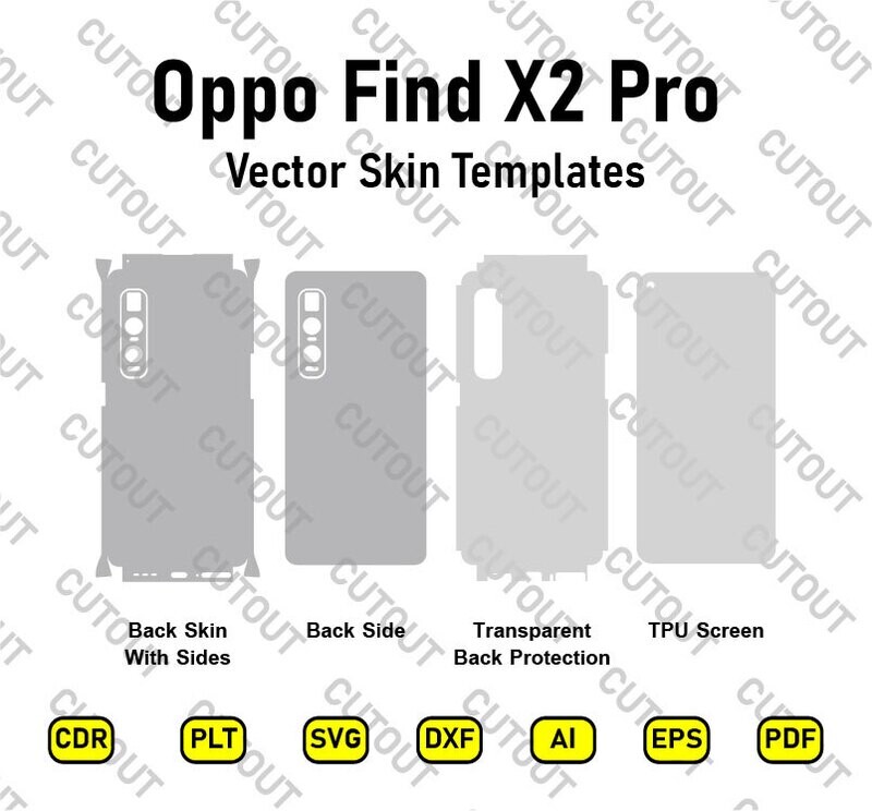 Oppo Find X2 Pro Vector Skin Cut Files