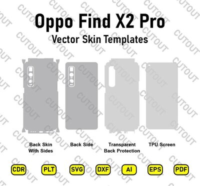 Archivos de corte de piel vectorial Oppo Find X2 Pro