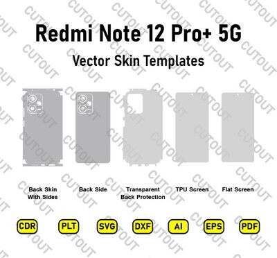Redmi Note 12 Pro+ 5G Vector Skin Cut Files