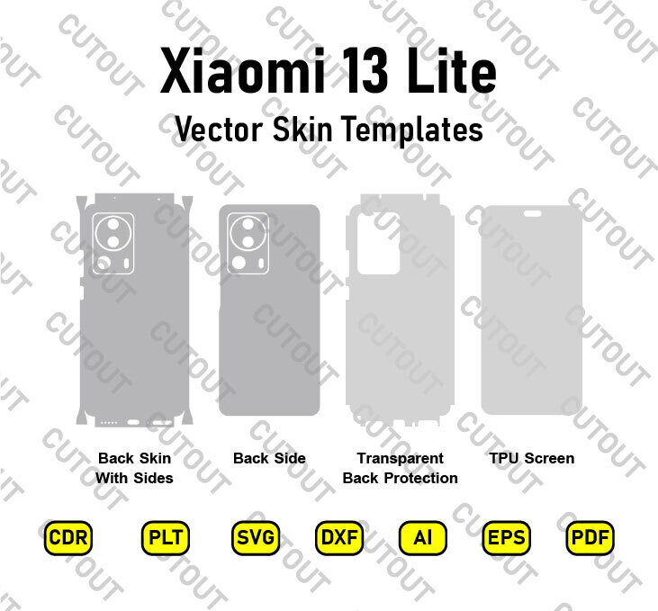 Xiaomi 13 Lite Vector Skin Cut Files