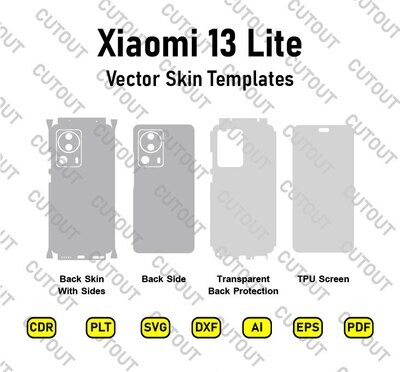 Xiaomi 13 Lite Vector Skin Cut-Dateien