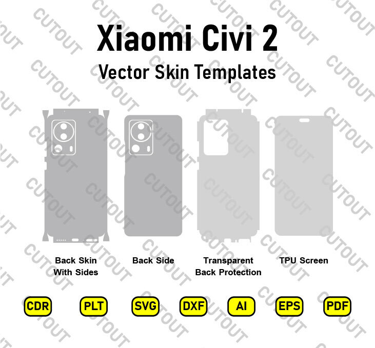 Xiaomi Civi 2 Vector Skin Cut Files