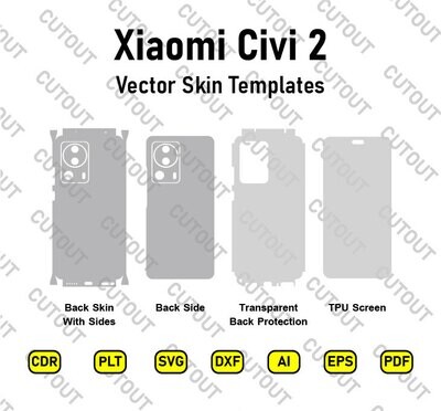 Archivos de corte de piel vectorial Xiaomi Civi 2