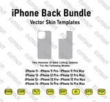 iPhones Back Bundle Plantillas de vectores de tamaño real