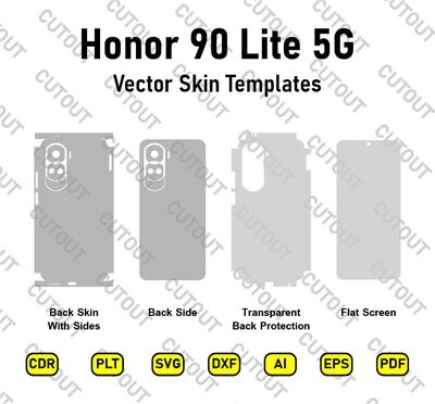 Archivos de corte de piel vectorial Honor 90 Lite 5G