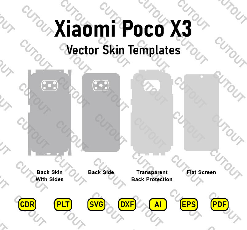 Xiaomi Poco X3 Vector Skin Cut Files