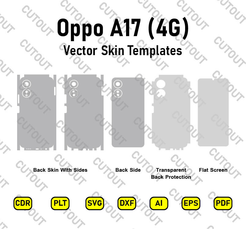 Oppo A17 (4G) Vector Skin Cut Files