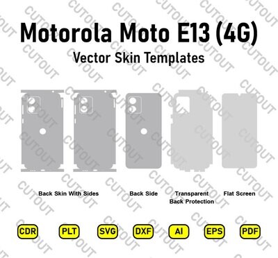 Motorola Moto E13 (4G)  Vector Skin Cut Files