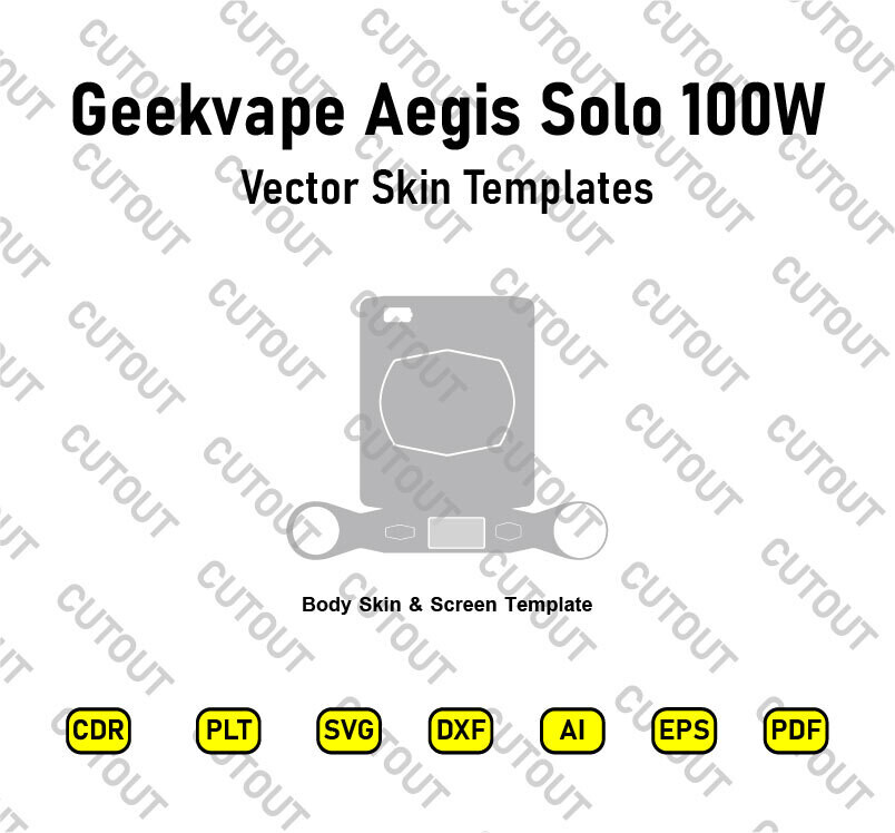 Geekvape Aegis Solo 100W Vape Kit Vector Skin Cut Dateien