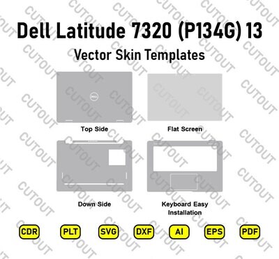 Dell Latitude 13 7320 (P134G) 2-in-1  Vector Skin Cut Files