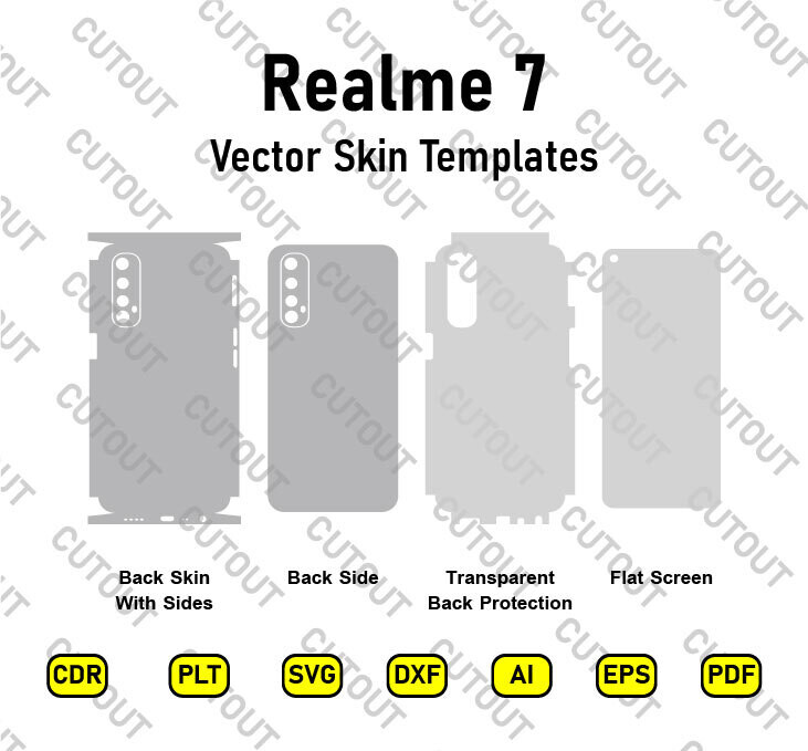 Archivos de corte de piel vectorial Realme 7