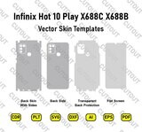 Infinix Hot 10 Play X688C X688B Vector Skin Cut Files