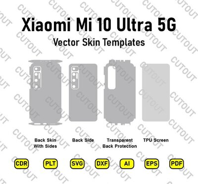 Xiaomi Mi 10 Ultra Vector Skin Cut-Dateien