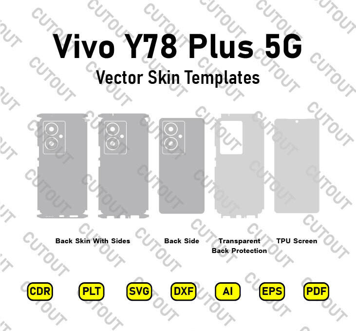 Vivo Y78+ 5G Vector Skin Cut Files