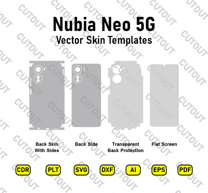 Archivos de corte de piel vectorial Nubia Neo 5G