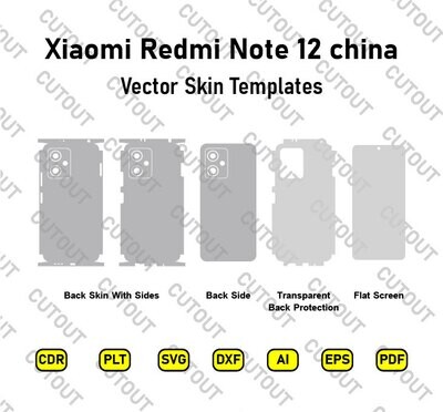 Xiaomi Redmi Note 12 China Vector Skin Cut Files