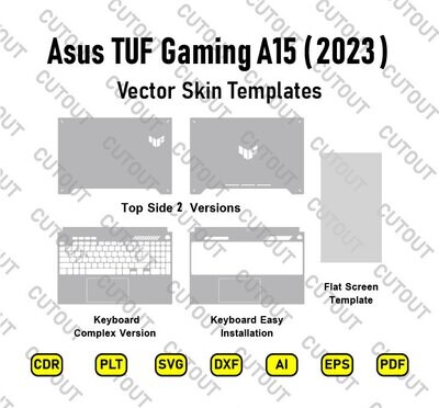 Asus TUF Gaming A15 2023 Vector Skin Cut Files