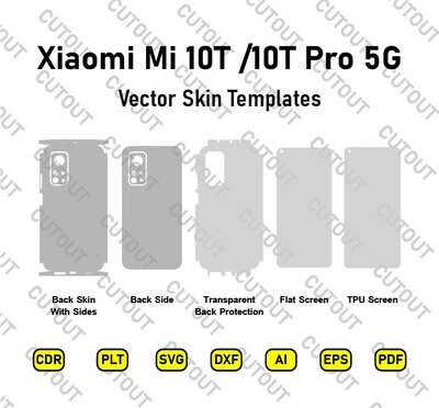 Xiaomi Mi 10T/10T Pro 5G Vektor-Skin-Cut-Dateien